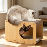 Brown Cardboard Cat Scratcher House