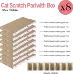 Sturdy Reversible Cat Scratch Pad 8-Pack - Image 2