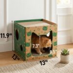 Cardboard Cat Houses with Scratch Pads 2-Pack - Image 2