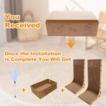 3-in-1 Cat Scratching Set with Feathered Toy - Image 2