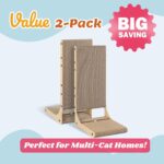 Large L-Shape Vertical Cardboard Scratcher 2-Pack - Image 2