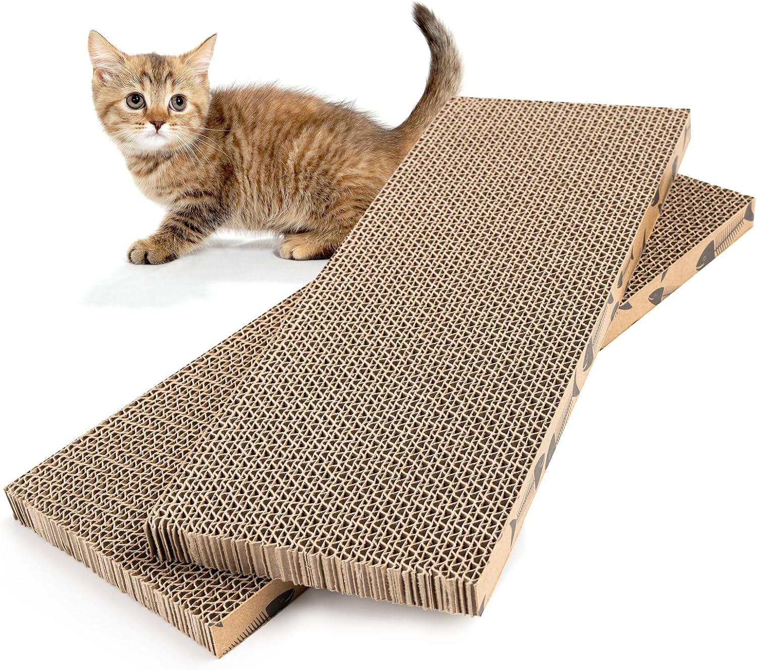 81AnrmHpu2L._AC_SL1500_.jpg Mini Cardboard Scratching Board 2-Piece - Image 1