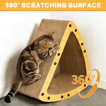 Triangle Cardboard Cat House Tunnel Sofa Scratcher - Image 2