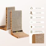 Large L-Shaped Vertical Cat Scratcher with Ball - Image 2