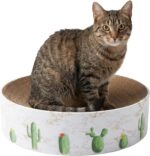 Cactus-Shape Round Corrugated Scratcher Lounger